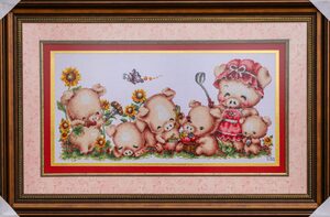 Csi 221 Cross Stitched Pigs
