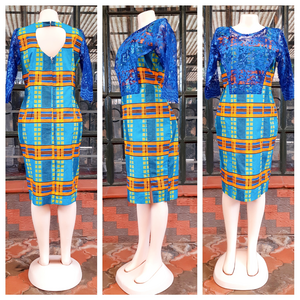 Ankara Lace Dress